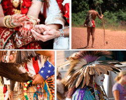 Indígenas. Plumas y trajes indigenas a pensar apensar indigenas