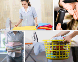 apensar mujer doblando toallas
